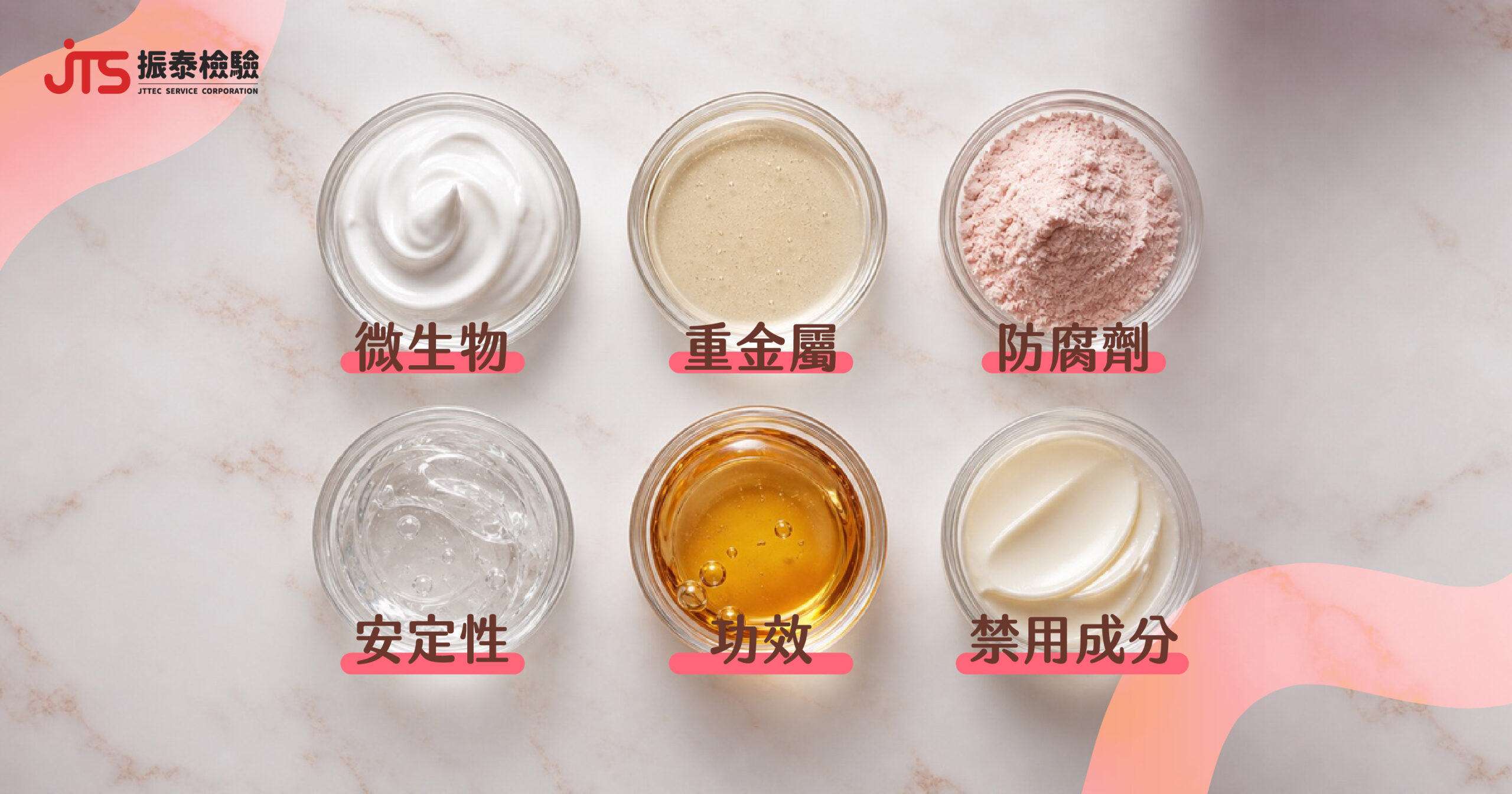 化粧品PIF檢驗項目-微生物重金屬防腐劑安定性等六大類