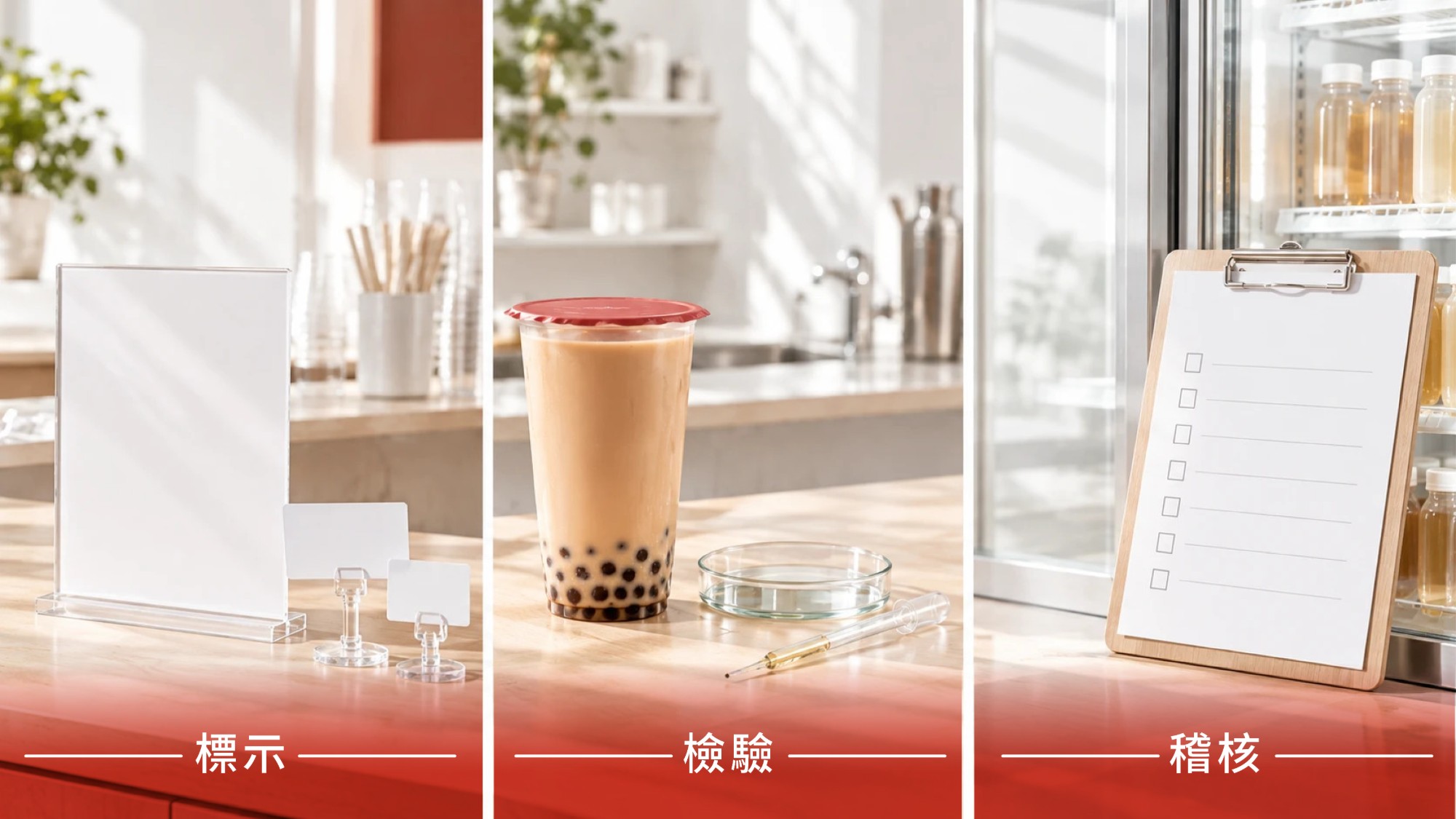 手搖飲業者三面向-標示檢驗稽核-振泰檢驗